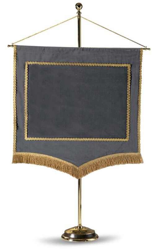 Estandarte de terciopelo gris para póster 50x70