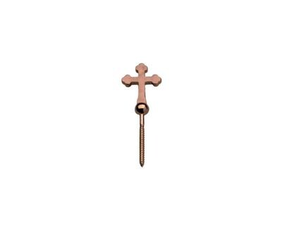 Tornillo de acero con cruz de zamak acabado cobre