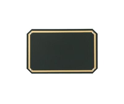 Placa plana de aluminio con fondo negro y borde de París