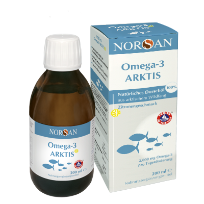 Omega-3 Arktis Öl mit Vitamin D3 und Zitronengeschmack