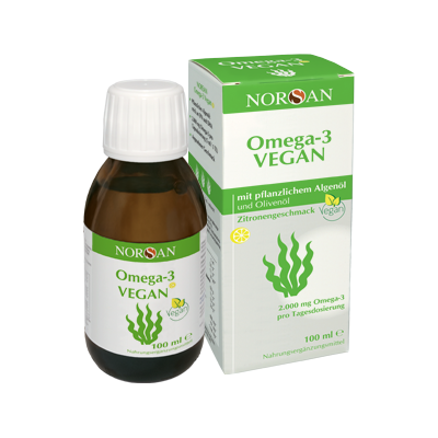 Omega-3 Öl Vegan mit pflanzlichem Algenöl und Olivenöl Omega-3 Öl Vegan mit pflanzlichem Algenöl und Olivenöl