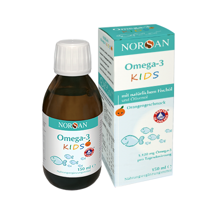 Omega-3 Öl KIDS mit leckerem Orangengeschmack