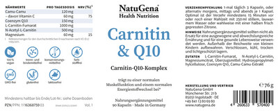 Carnitin und Q10 Komplex