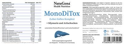 NatuGena MonoDiTox (Leber-Gallen-Komplex) +Silymarin und Artischocken