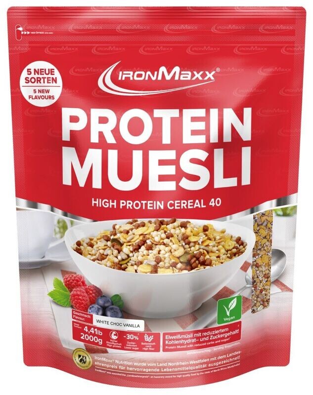 IronMaxx Protein Müsli White Chocolate Vanilla 2 kg