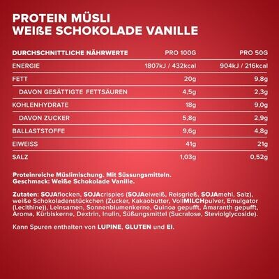 IronMaxx Protein Müsli White Chocolate Vanilla 2 kg