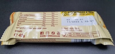 QRISPIE Multilayer Protein Bar White Choc Caramel Flavour Proteinriegel 1 x 45g