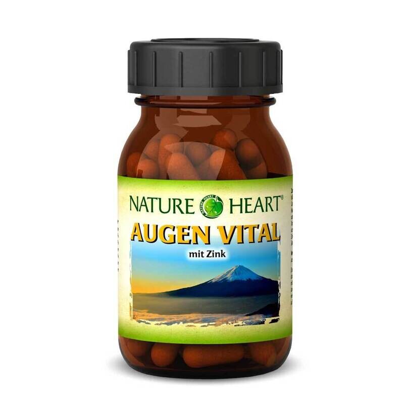 Nature Heart Augen Vital mit Zink - 1 Glas mit 60 Kapseln