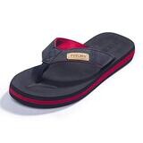 FITORY Herren-Flip-Flops Zehentrenner schwarz-rot Gr. 42