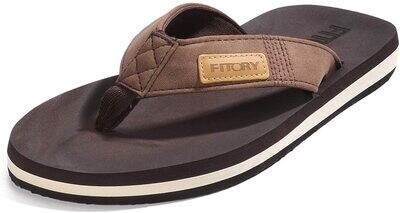 FITORY Herren-Flip-Flops Zehentrenner schwarz weiß braun Gr. 42 FITORY Herren-Flip-Flops Zehentrenner schwarz weiß braun Gr. 42