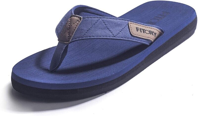 FITORY Herren-Flip-Flops Zehentrenner blau Gr. 42