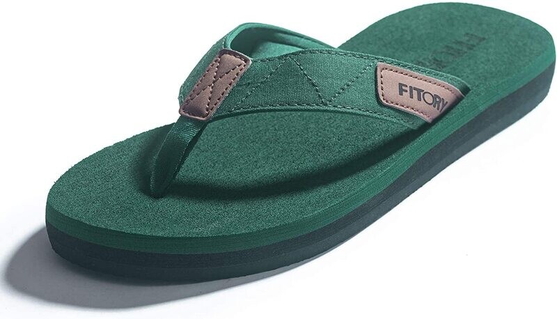 FITORY Herren-Flip-Flops Zehentrenner grün Gr. 42