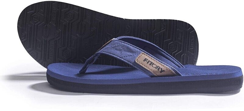 FITORY Herren-Flip-Flops Zehentrenner blau Gr. 42
