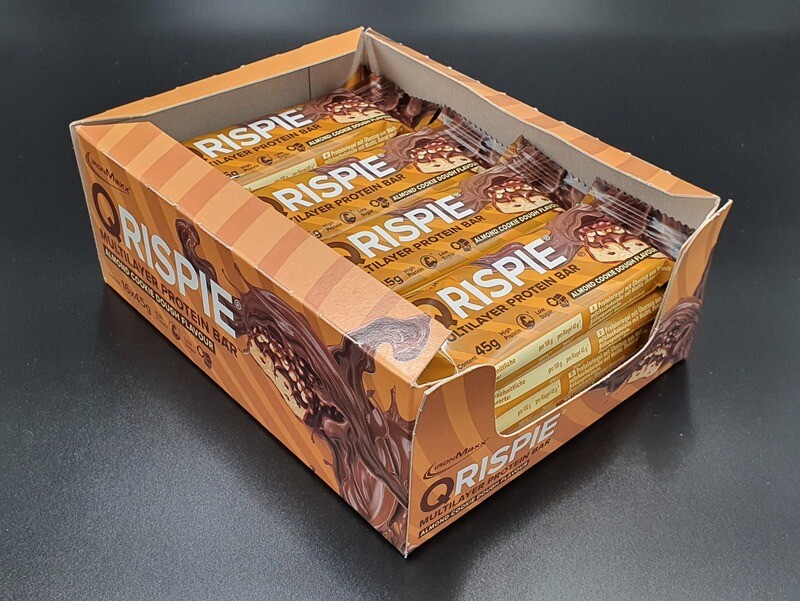 QRISPIE Multilayer Protein Bar Almond Cookie Dough Flavour 16 x 45g