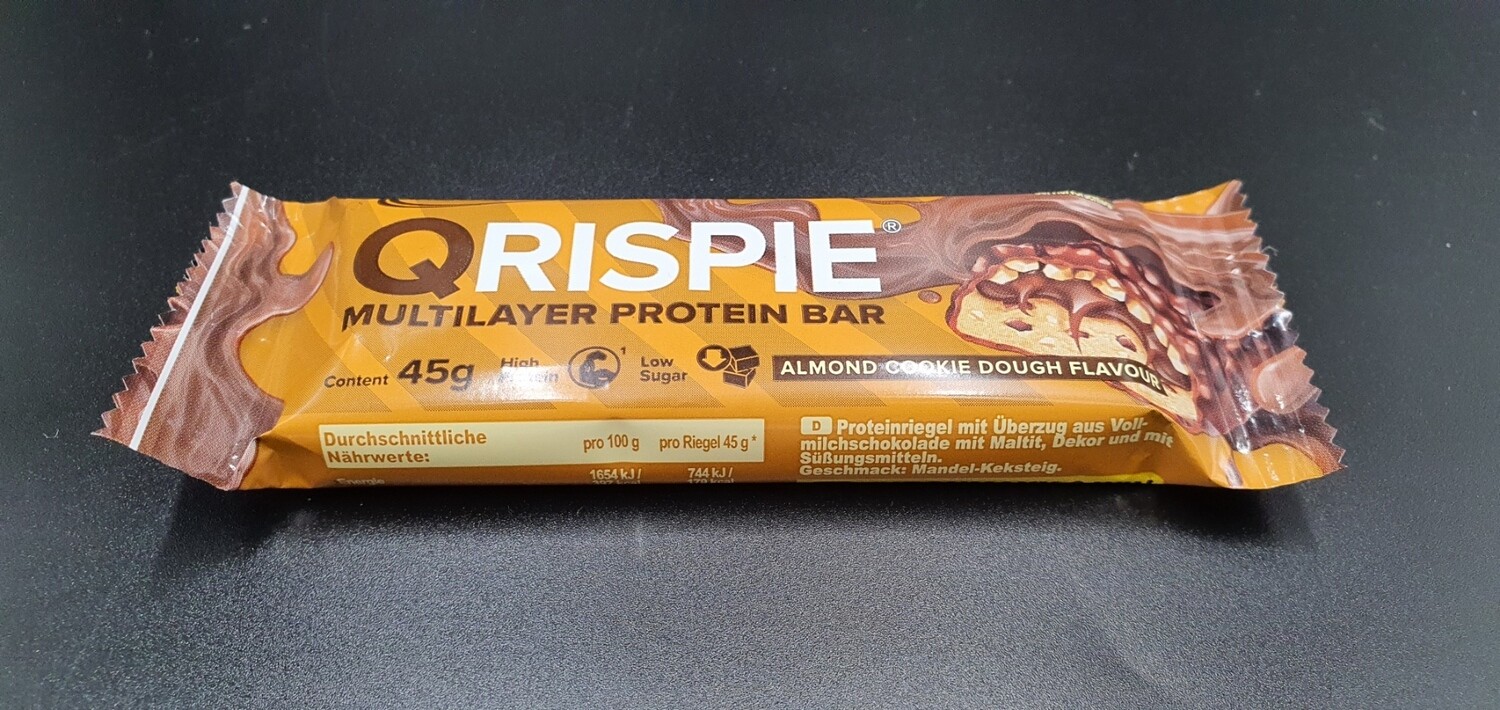 QRISPIE Multilayer Protein Bar Almond Cookie Dough Flavour 45g