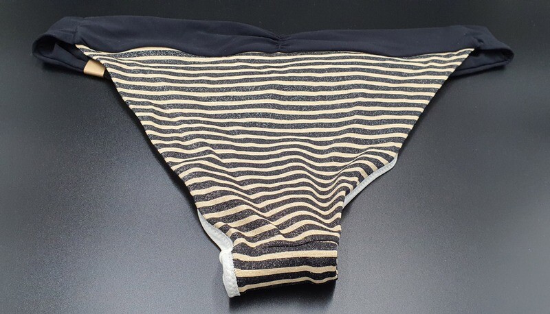 Banana Moon Damen Bikini-Unterteil schwarz-gold gestreift (STITA GOLDSTRIPE) Gr. 40 (DE)