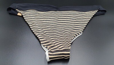 Banana Moon Damen Bikini-Unterteil schwarz-gold gestreift (STITA GOLDSTRIPE) Gr. 40 (DE)