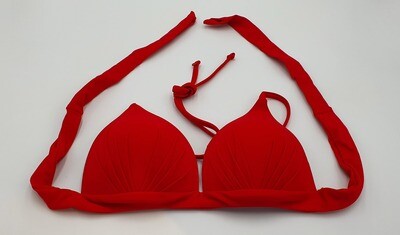 SheIn Damen Bikini-Set Neckholder Push Up Hoher Ausschnitt Tanga Bademode zweiteiliger Swimsuit schwarz/rot Gr. M