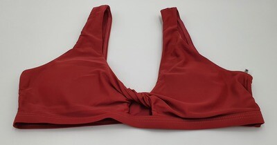 SheIn Damen Bikini-Set Träger Hoher Ausschnitt Tanga Bademode zweiteiliger Swimsuit beige getigert / rotbraun Gr. M