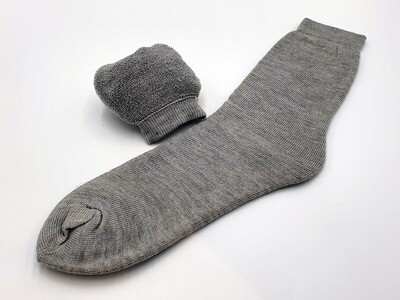 Damen und Herren Thermo Socken hellgrau Einheitsgröße