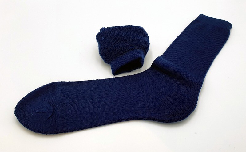 Damen und Herren Thermo Socken dunkelblau Einheitsgröße