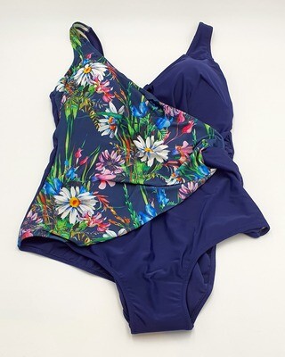 Italienischer Badeanzug Anna marine-floral Damen Gr. 44