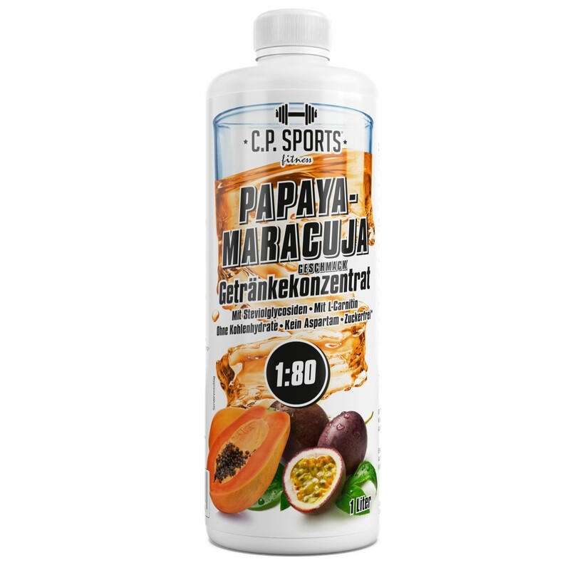 Getränkekonzentrat zuckerfrei Sport Liquid C.P. Sports Papaya Maracuja 1 Liter