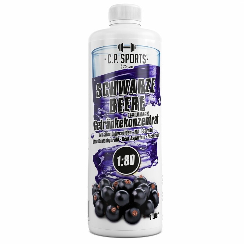 Getränkekonzentrat zuckerfrei Sport Liquid C.P. Sports schwarze Johannisbeere 1 Liter