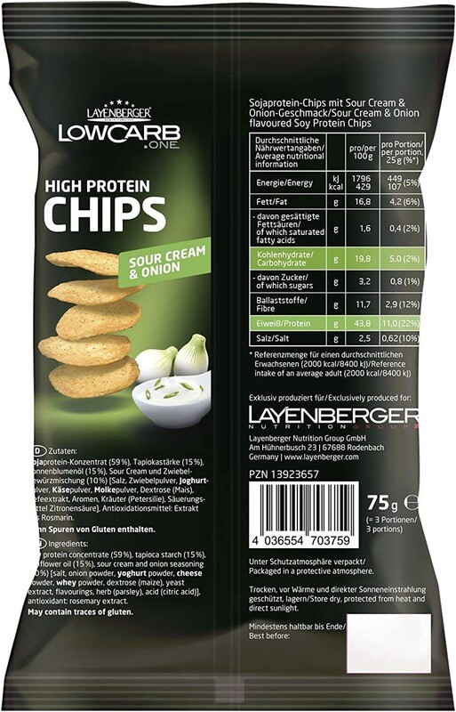 Layenberger High Protein Chips Sour Cream & Onion 1x75g
