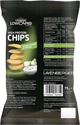 Layenberger High Protein Chips Sour Cream & Onion 1x75g