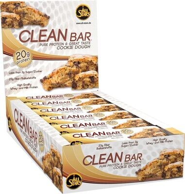 ALL STARS Clean Bar Cookie Dough 18x45g Protein-Riegel nur 2g Kohlenhydrate