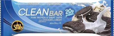 ALL STARS Clean Bar Cookie & Cream 18x45g Protein-Riegel nur 1,7g Kohlenhydrate