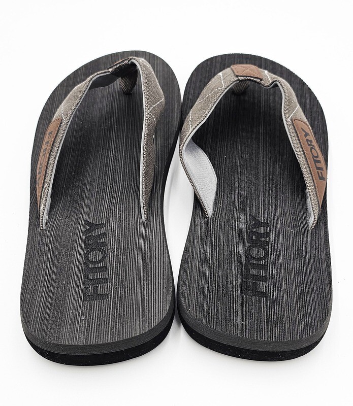 FITORY Herren-Flip-Flops Zehentrenner grau-grau Gr. 42