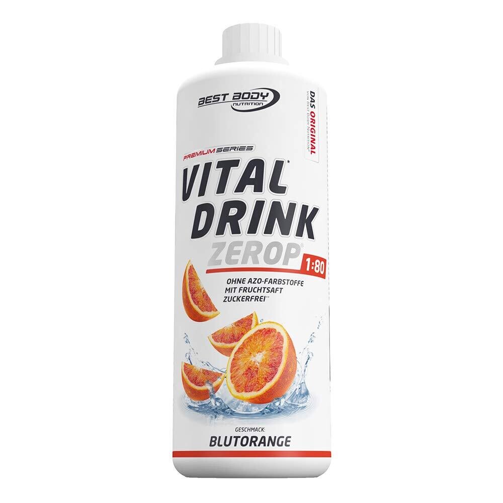 Getränkekonzentrat zuckerfrei Best Body Nutrition Vital Drink ZEROP® - Blutorange 1:80 1 Liter ergibt 80 Liter Fertiggetränk