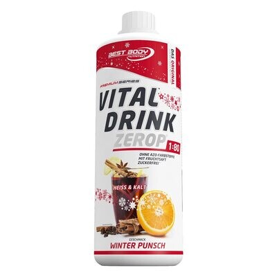 Getränkekonzentrat zuckerfrei Best Body Nutrition Vital Drink ZEROP® - Winter Punsch 1:80 1 Liter ergibt 80 Liter Fertiggetränk
