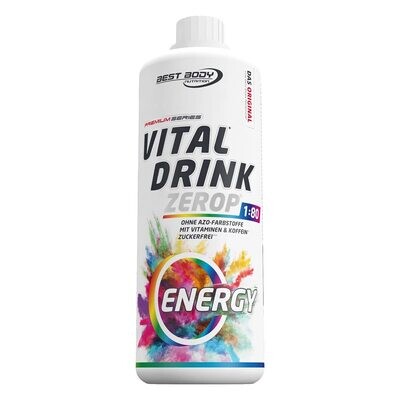 Getränkekonzentrat zuckerfrei Best Body Nutrition Vital Drink ZEROP® - Energy 1:80 1 Liter ergibt 80 Liter Fertiggetränk