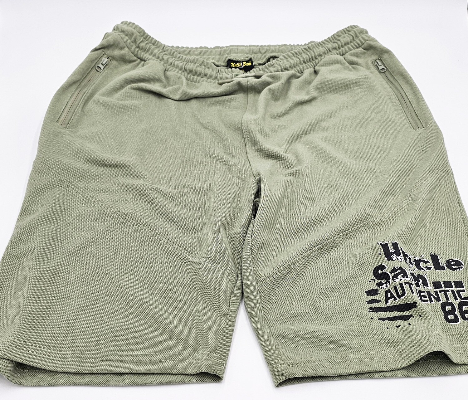 Uncle Sam Sweatshorts mit Logo Sweathose Herren kurz hellgrün XXL (Gr.60/62) Authentic 86