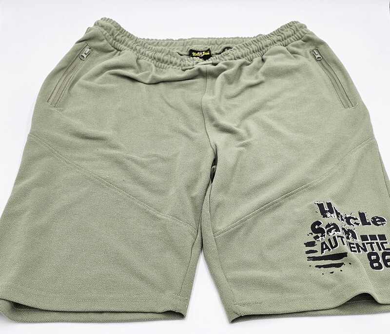 Uncle Sam Sweatshorts mit Logo Sweathose Herren kurz hellgrün XXL (Gr.60/62) Authentic 86