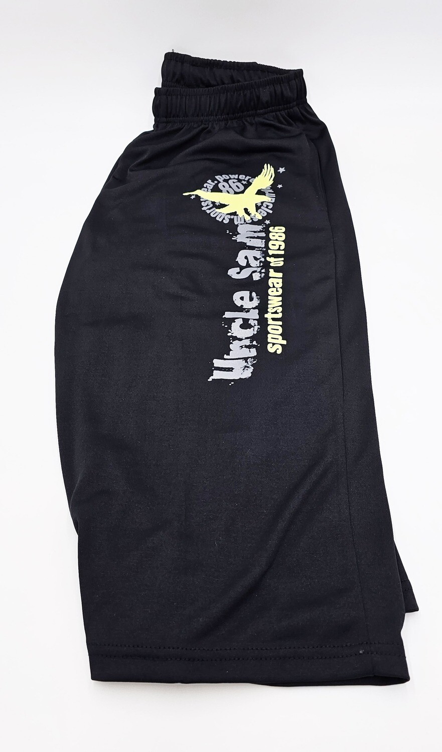 Uncle Sam Herren Bermuda 3/4 schwarz S mit Logo Sportswear 1986