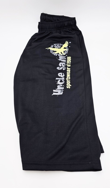 Uncle Sam Herren Bermuda 3/4 schwarz S mit Logo Sportswear 1986