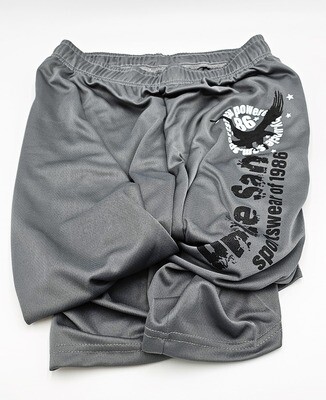 Uncle Sam Herren Bermuda 3/4 silbergrau L mit Logo Sportswear 1986