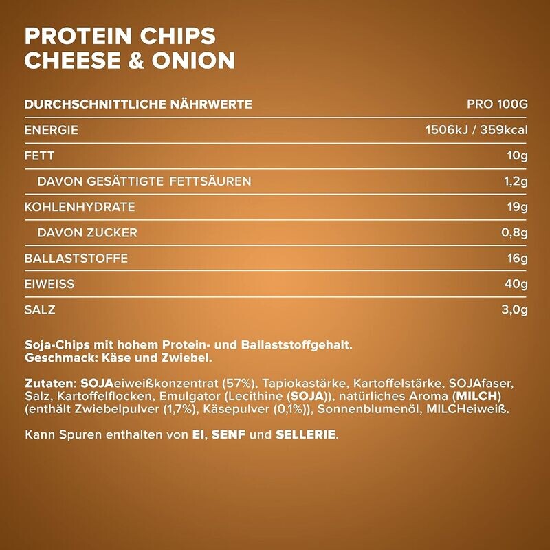 IronMaxx Protein Chips 40 Cheese & Onion 1x50g