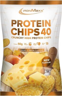 IronMaxx Protein Chips 40 Cheese & Onion 1x50g