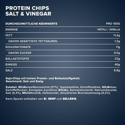 IronMaxx Protein Chips 40 Salt & Vinegar 1x50g