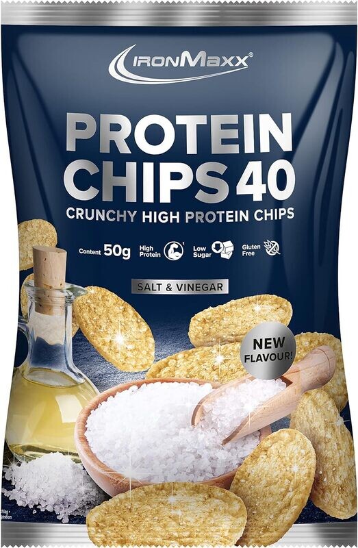 IronMaxx Protein Chips 40 Salt &amp; Vinegar 1x50g