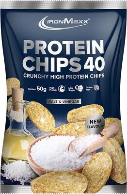 IronMaxx Protein Chips 40 Salt & Vinegar 1x50g