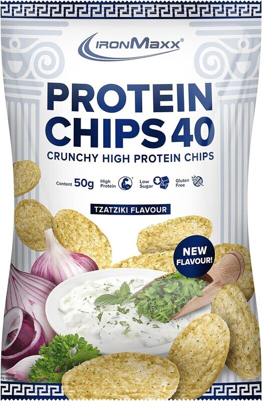 IronMaxx Protein Chips 40 Tzatziki 1x50g