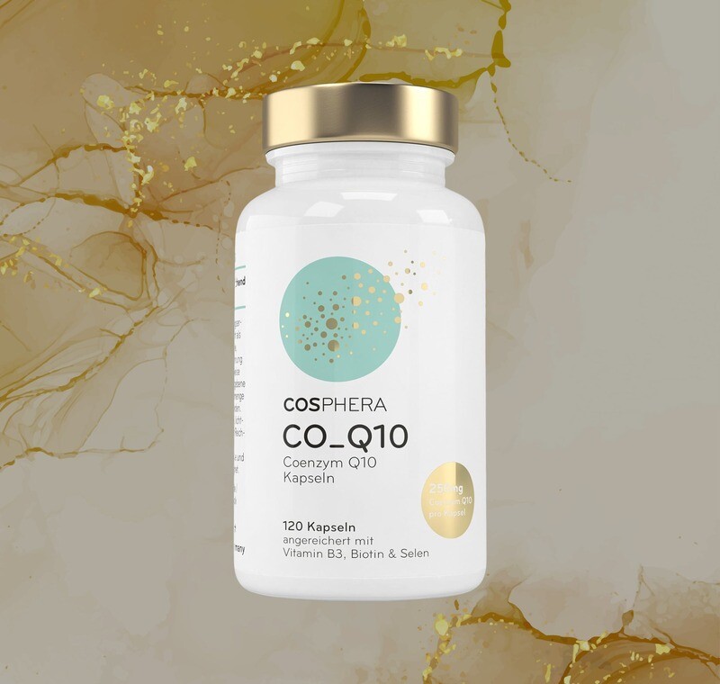 COSPHERA Co_Q10 120 Kapseln mit Vitamin B3, Biotin & Selen