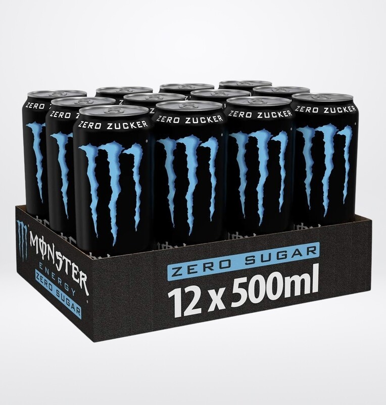 Monster Energy Drink Zero Zucker mit Taurin &amp; L-Carnitin 12x500ml