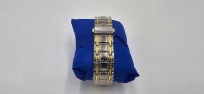 FOURRON Herren-Quarzuhr Weiß/Gold/Silber – Edelstahl, römische Ziffern & leuchtet im Dunkeln